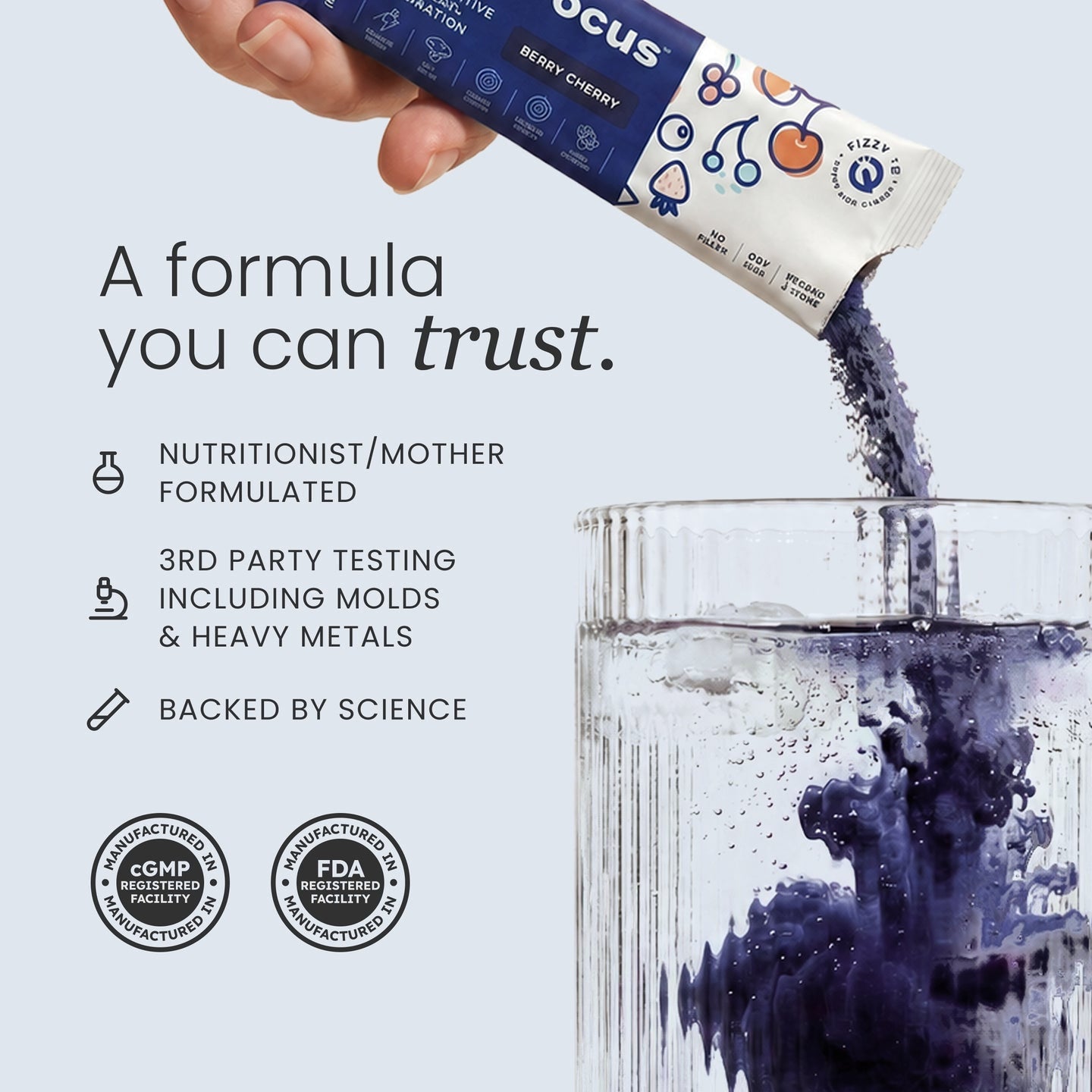 A formula you can trust: nutritionist-formulated, third-party tested