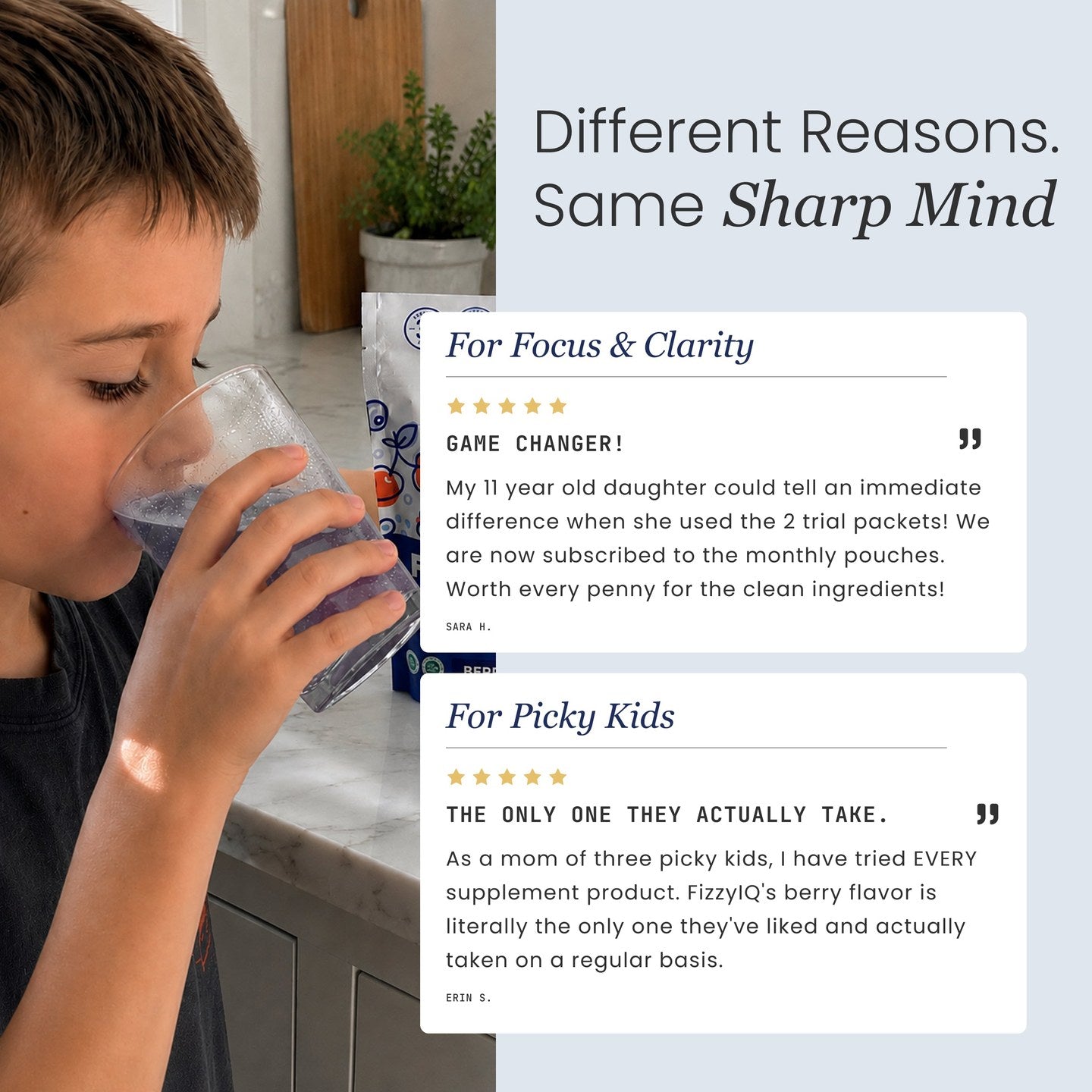 Different Reasons. Same Sharp Mind, verified parent reviews of FizzyFocus